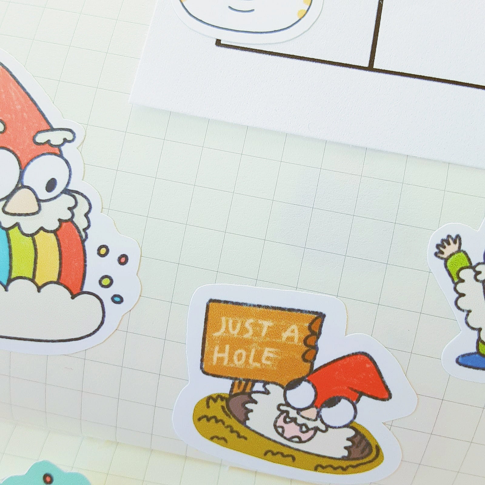 doodle sticker sheet cute cartoon stickers waterproof etsy