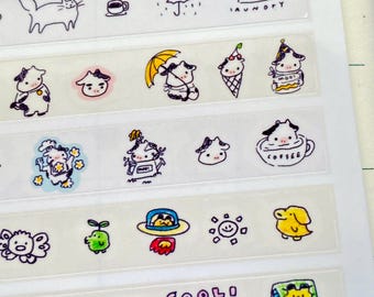 Handmade Doodles Stickers: Matte & Transparent Vinyl Sticker Sheet