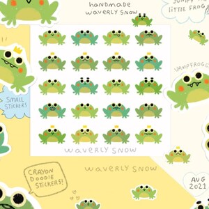 Frog Sticker Sheet, Waterproof Vinyl, Handmade - Etsy