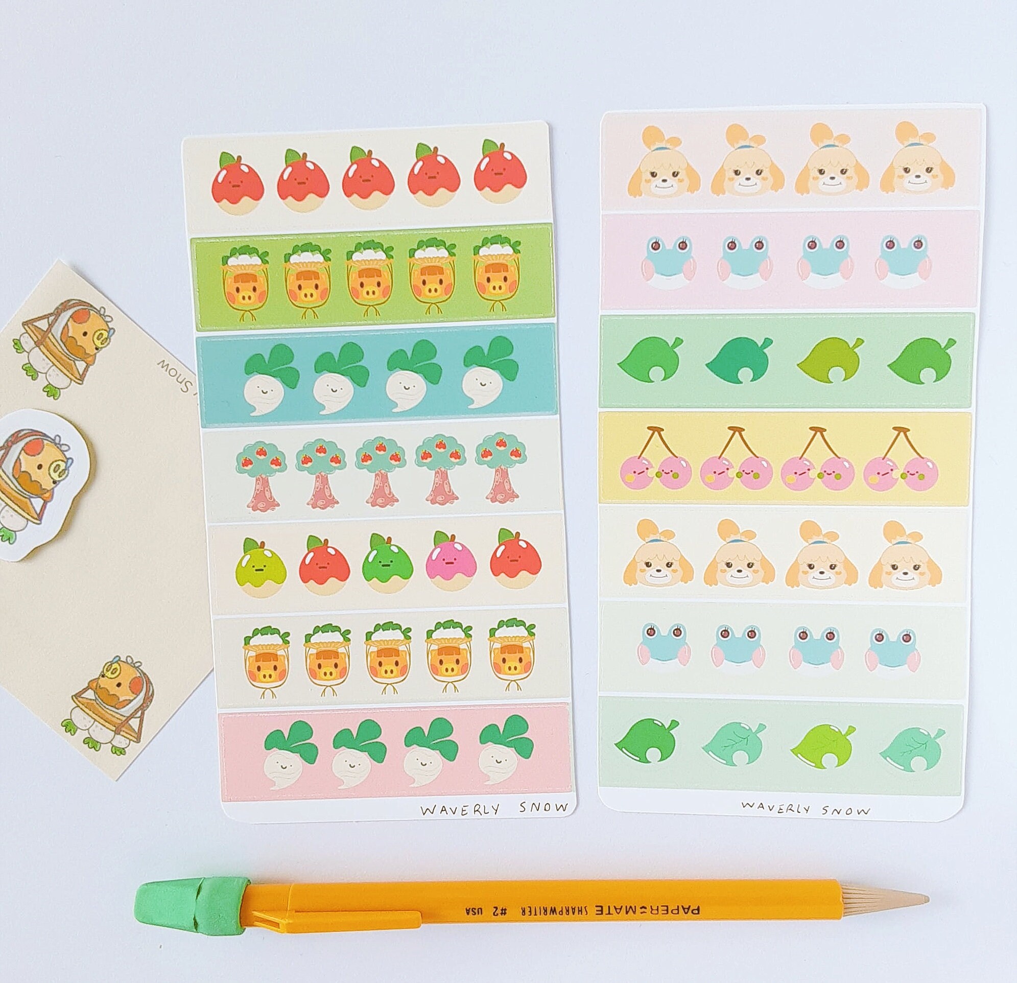 Washi Tape Sticker Sheet. Handmade Waterproof Stickers. Washi Etsy UK