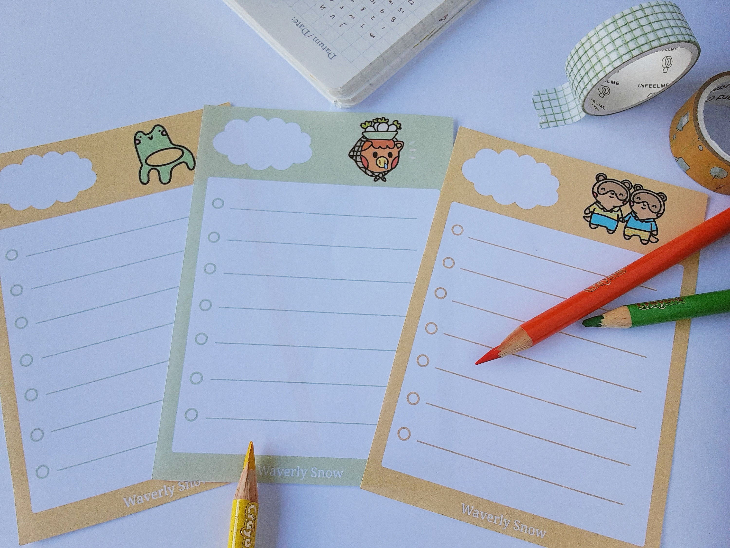 Cute Notepads/ Different Designs. Cute School Supplies. Cute Etsy UK