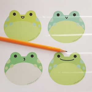 Frogs memo pads. Handmade. One of a kind. Cute. Frog mini memo pad/ and memo sheets. Cute frogs memo sheets. Handmade frog memo pad.