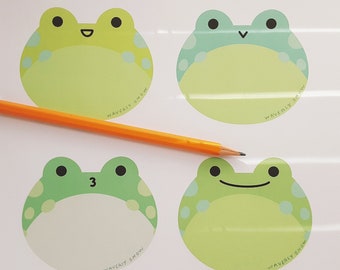 Handmade Frog Memo Pad: Small Paper Note Sheets