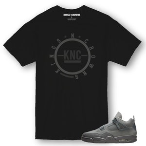 Kings N Crowns Tee shirt to match Air Jordan 4 Wet Cement sneaker. KNC