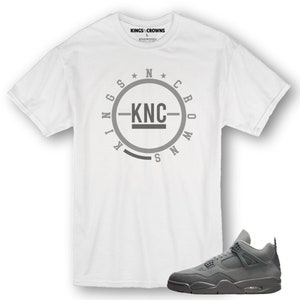 Kings N Crowns Tee shirt to match Air Jordan 4 Wet Cement sneaker. KNC