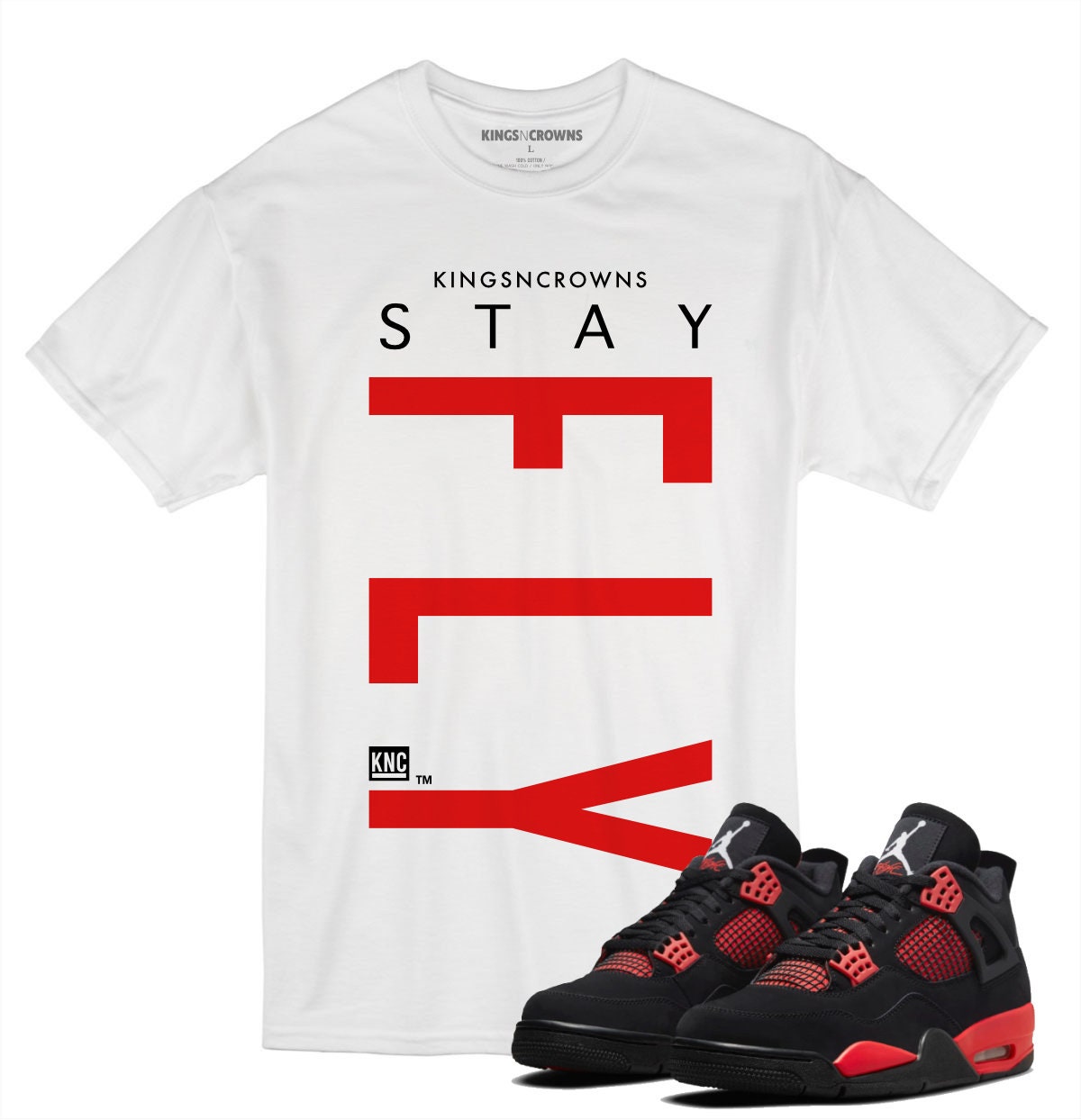 Tee Shirt to Match Air Jordan 4 Red Thunder Crimson Sneaker. - Etsy