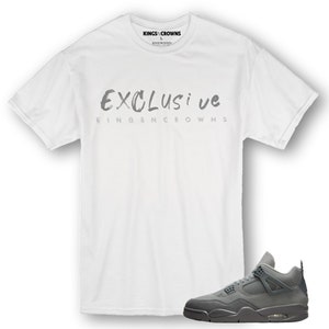 Kings N Crowns Tee shirt to match Air Jordan 4 Wet Cement sneaker. Exclusive