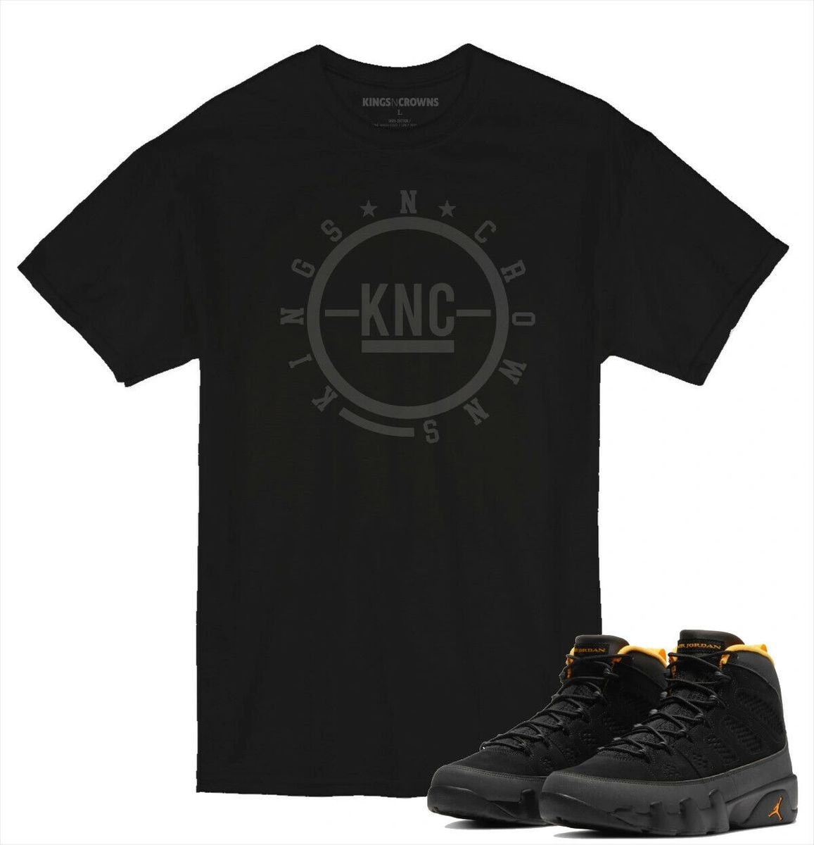 dark charcoal university gold shirt