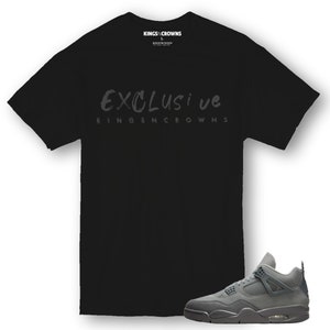 Kings N Crowns Tee shirt to match Air Jordan 4 Wet Cement sneaker. Exclusive