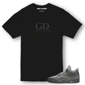 Kings N Crowns Tee shirt to match Air Jordan 4 Wet Cement sneaker. Grinding Diamonds