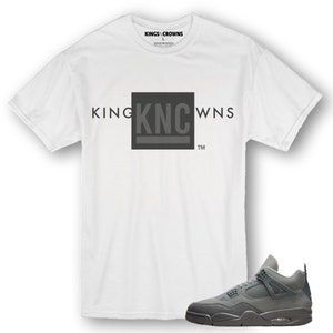 Kings N Crowns Tee shirt to match Air Jordan 4 Wet Cement sneaker. KNC
