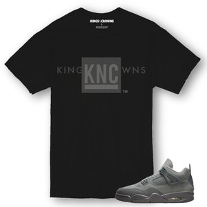 Kings N Crowns Tee shirt to match Air Jordan 4 Wet Cement sneaker. KNC