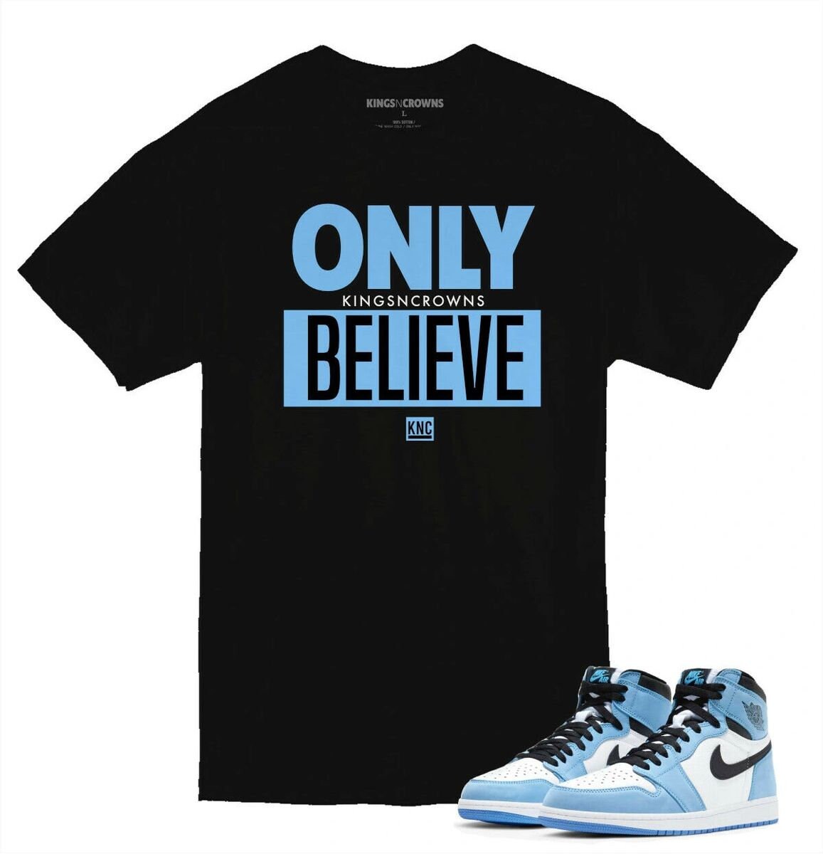 Tee shirt to match Air Jordan 1 University Blue Sneakers Only Etsy