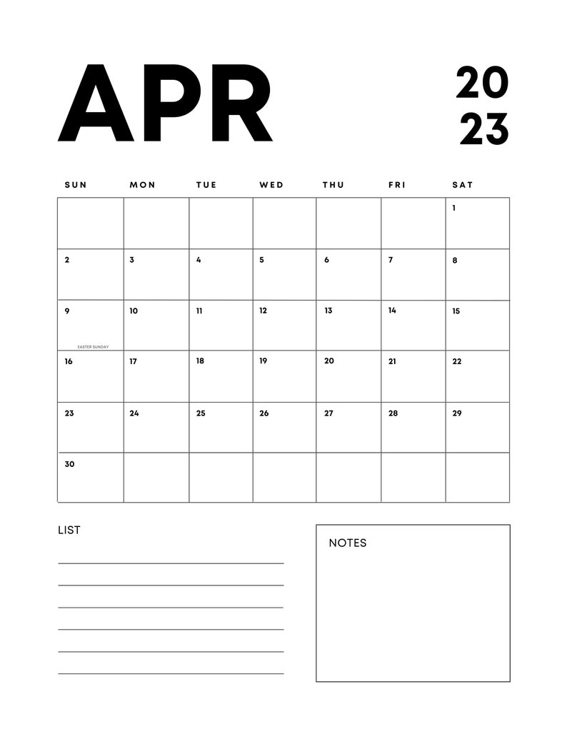 2023 Monthly Calendar Printable Calendar Template With Holidays 2023-monthly-calendar-printable-calendar-template-with-holidays
