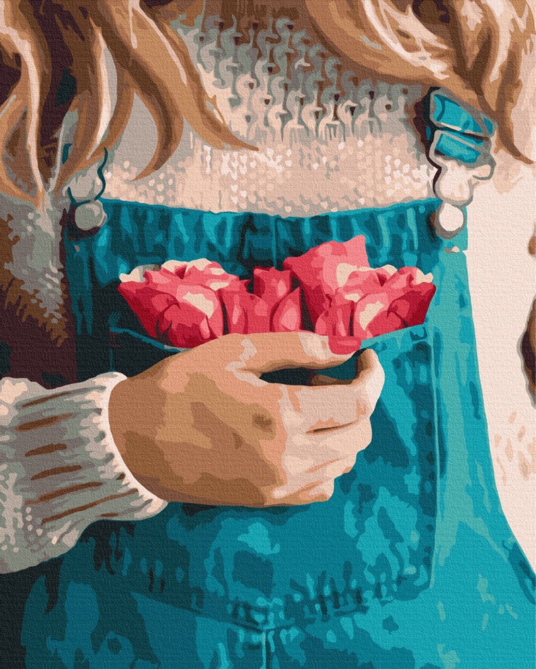 Paint by Number Kit Nice Pink Flowers Paint by Numbers Etsy