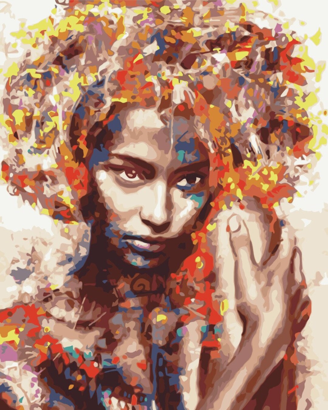 African American Paint by Number Kit Afro Painting by Numbers Etsy