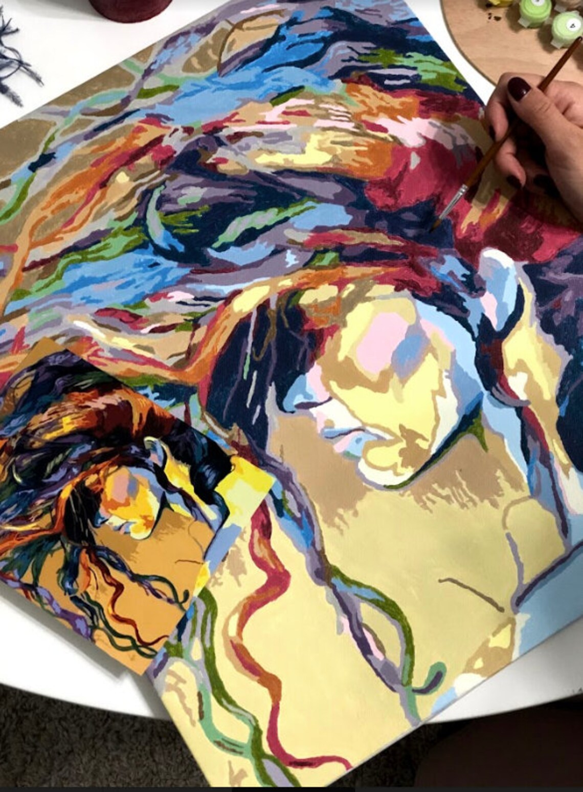 Unique Paint by Number kit divine woman Spiritual painting Etsy