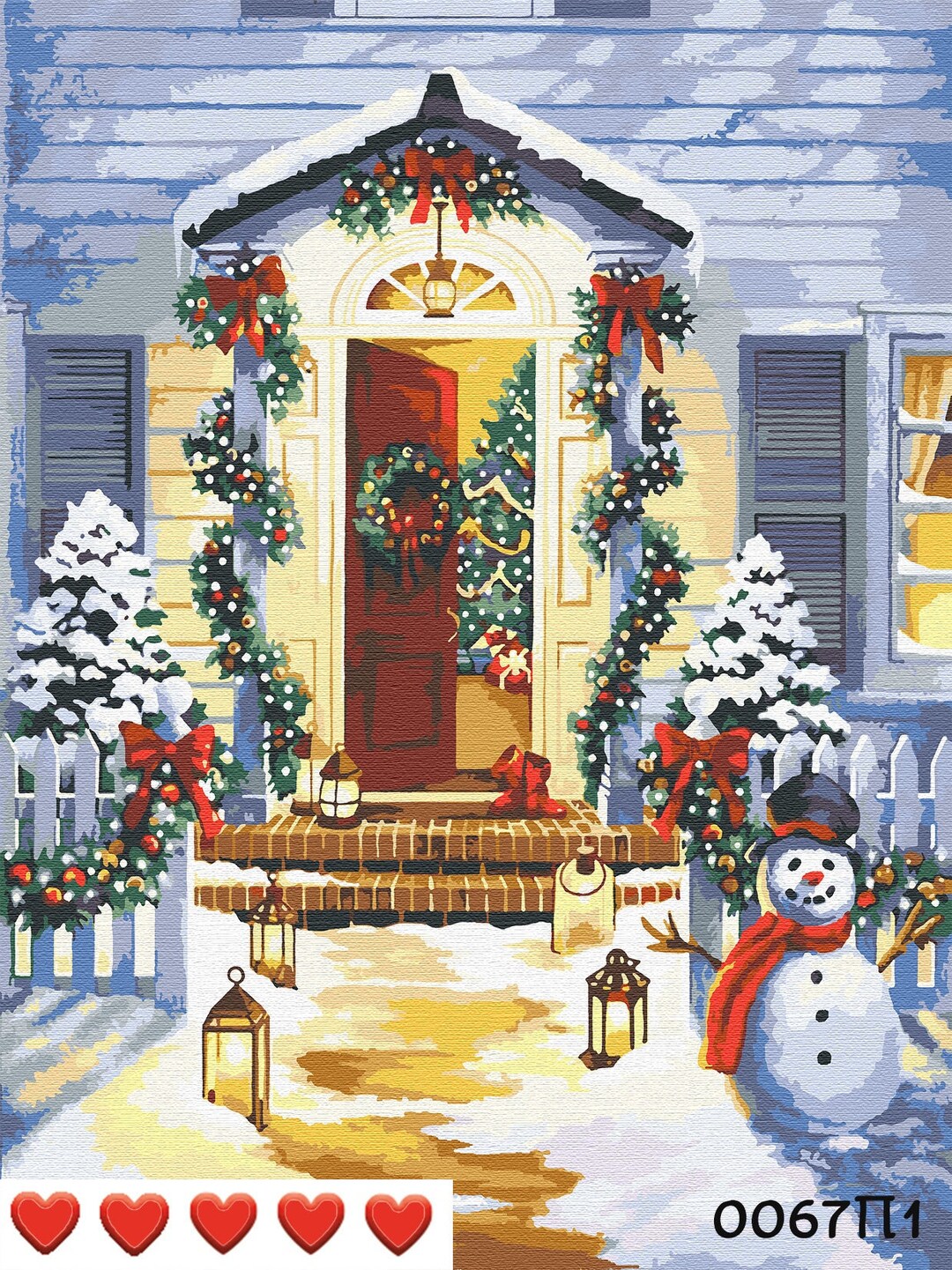 Paint by Number Christmas is Coming Painting by Numbers Kit Etsy