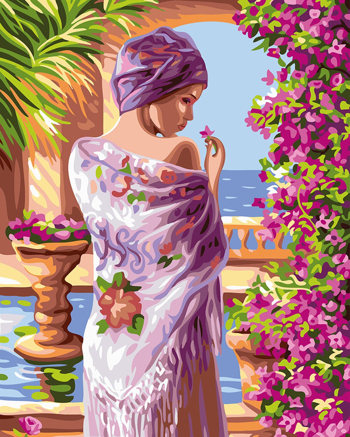 Paint by Numbers FRAMED Woman Painting by numbers Kit on Etsy