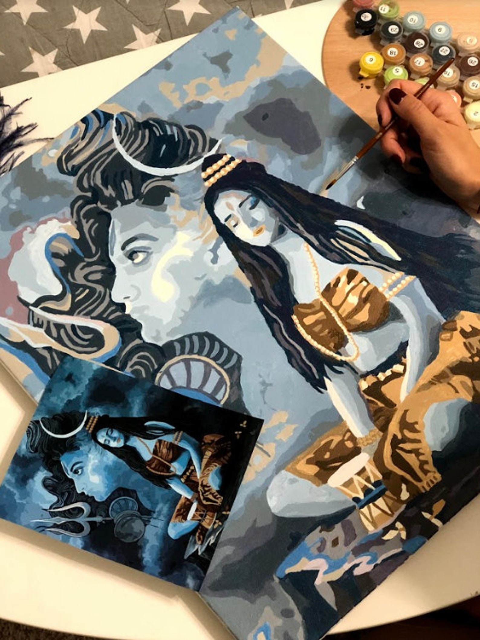 Paint by Number Indian Paint by numbers kit With FRAME Etsy