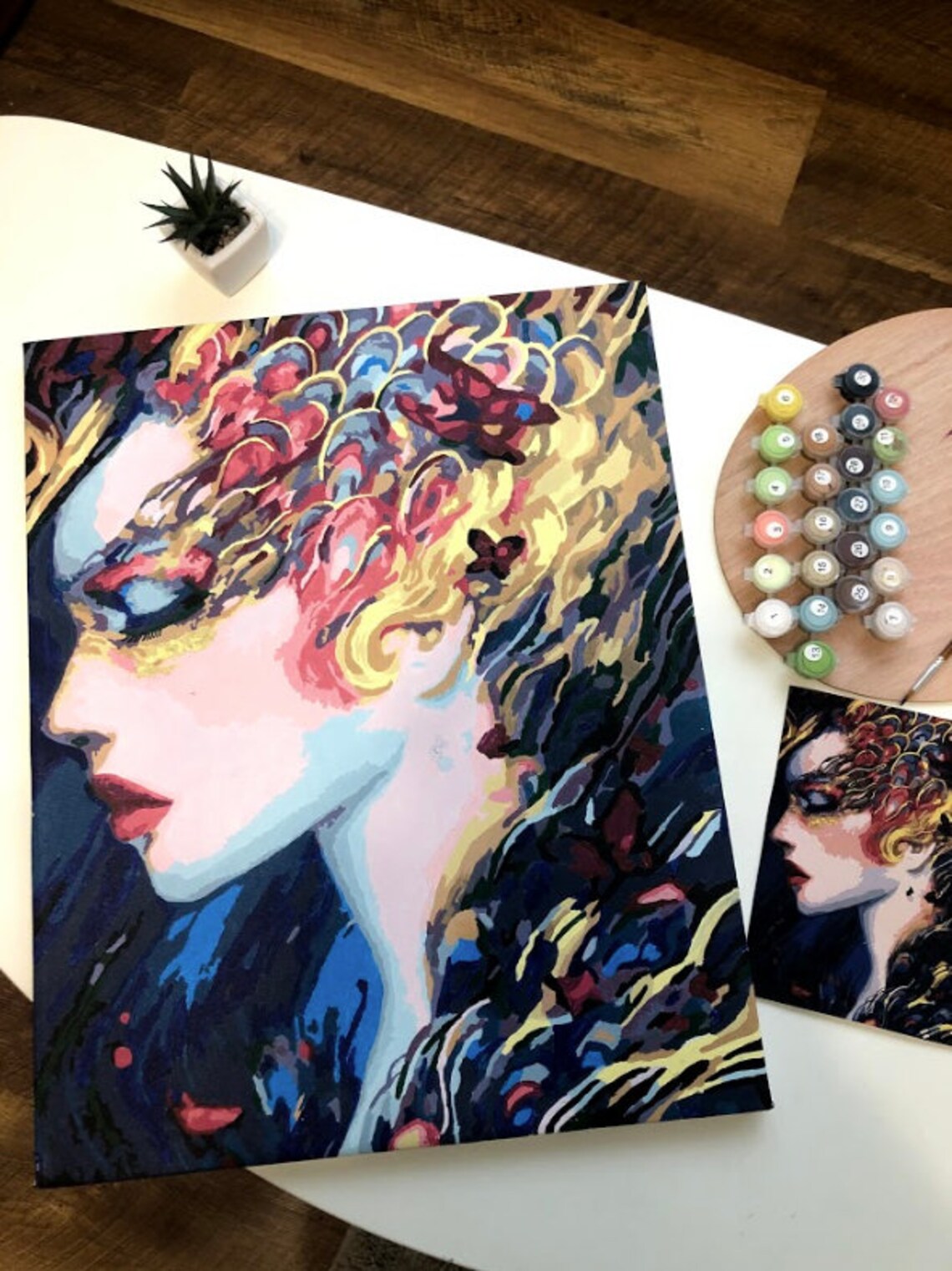 Unique Paint by Number kit colorful woman Spiritual painting Etsy