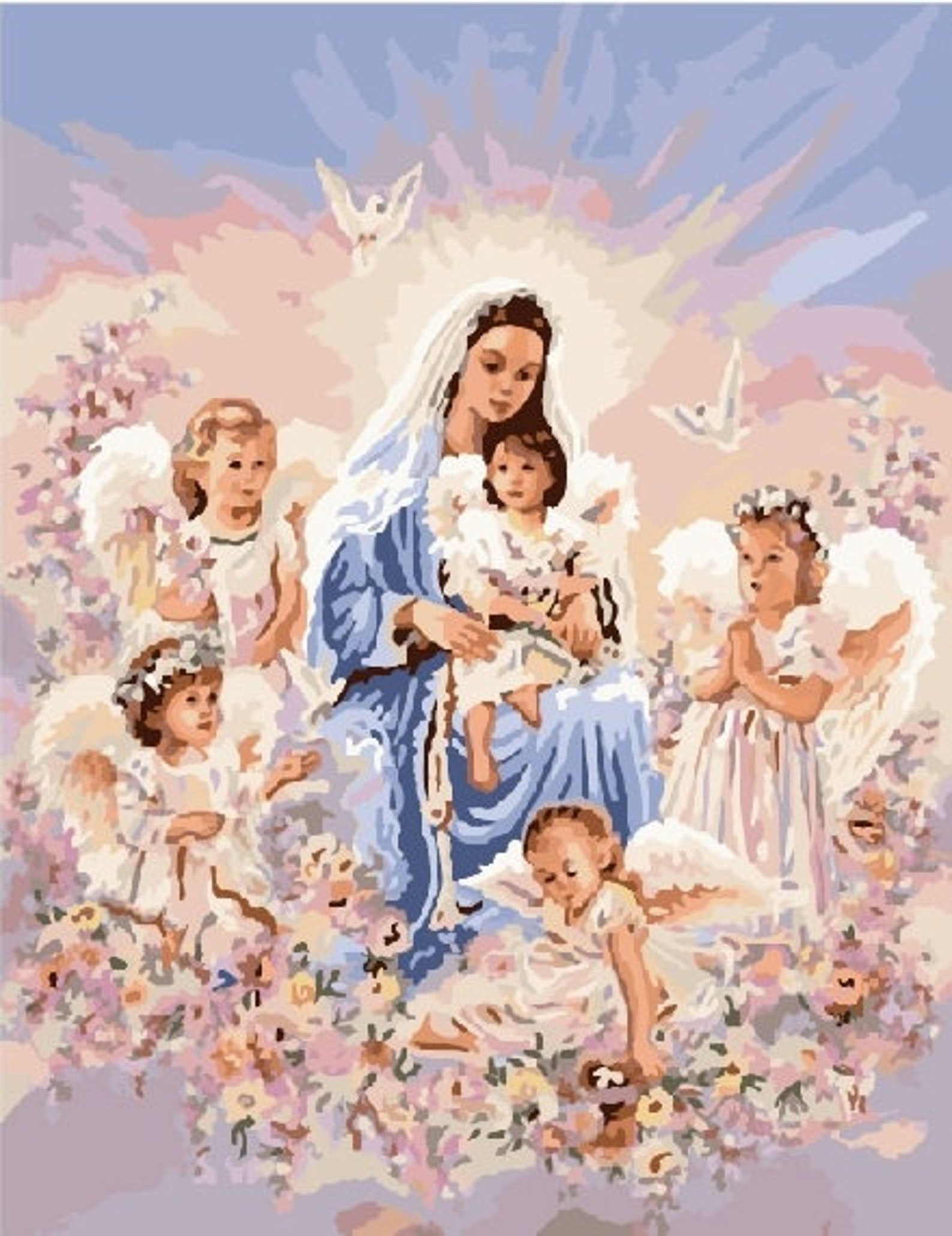 Paint by number Religious Paint by number angel Paint by Etsy