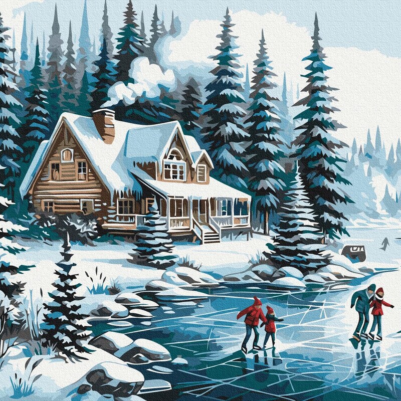 Winter Paint by Number - Etsy