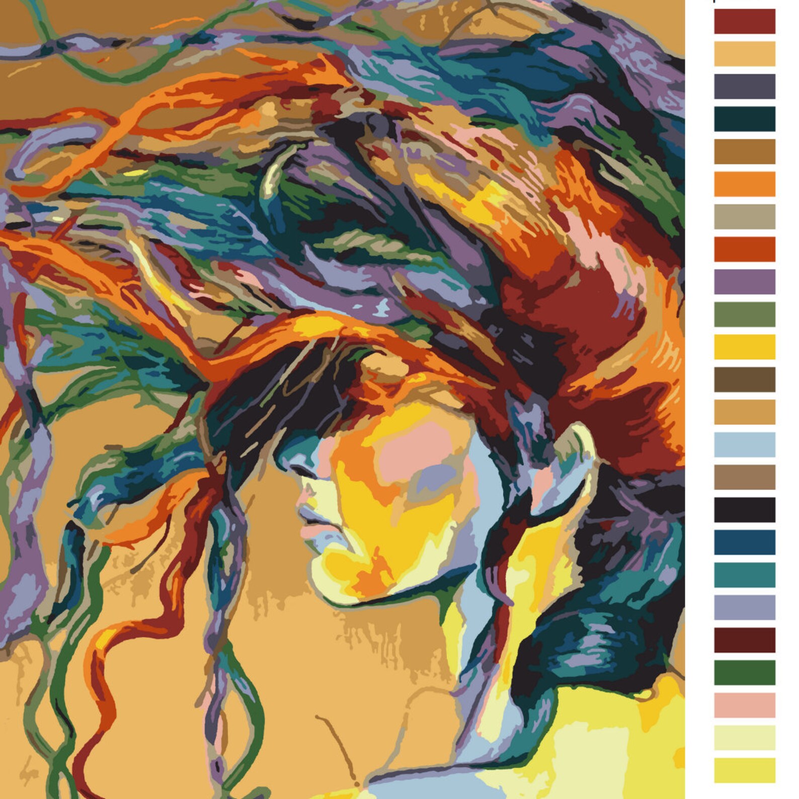 Unique Paint by Number kit divine woman Spiritual painting Etsy