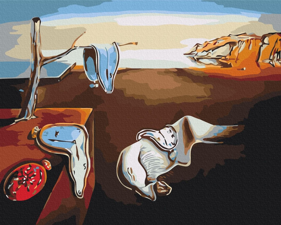 Memoria De Dalí Los Relojes Cuadro Kit De Pintura Por Números 'La