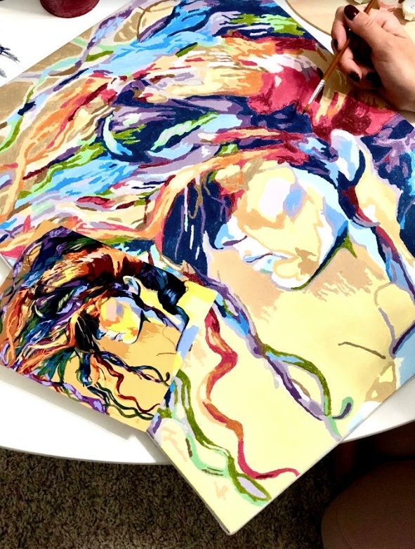 Unique Paint by Number kit divine woman Spiritual painting Etsy