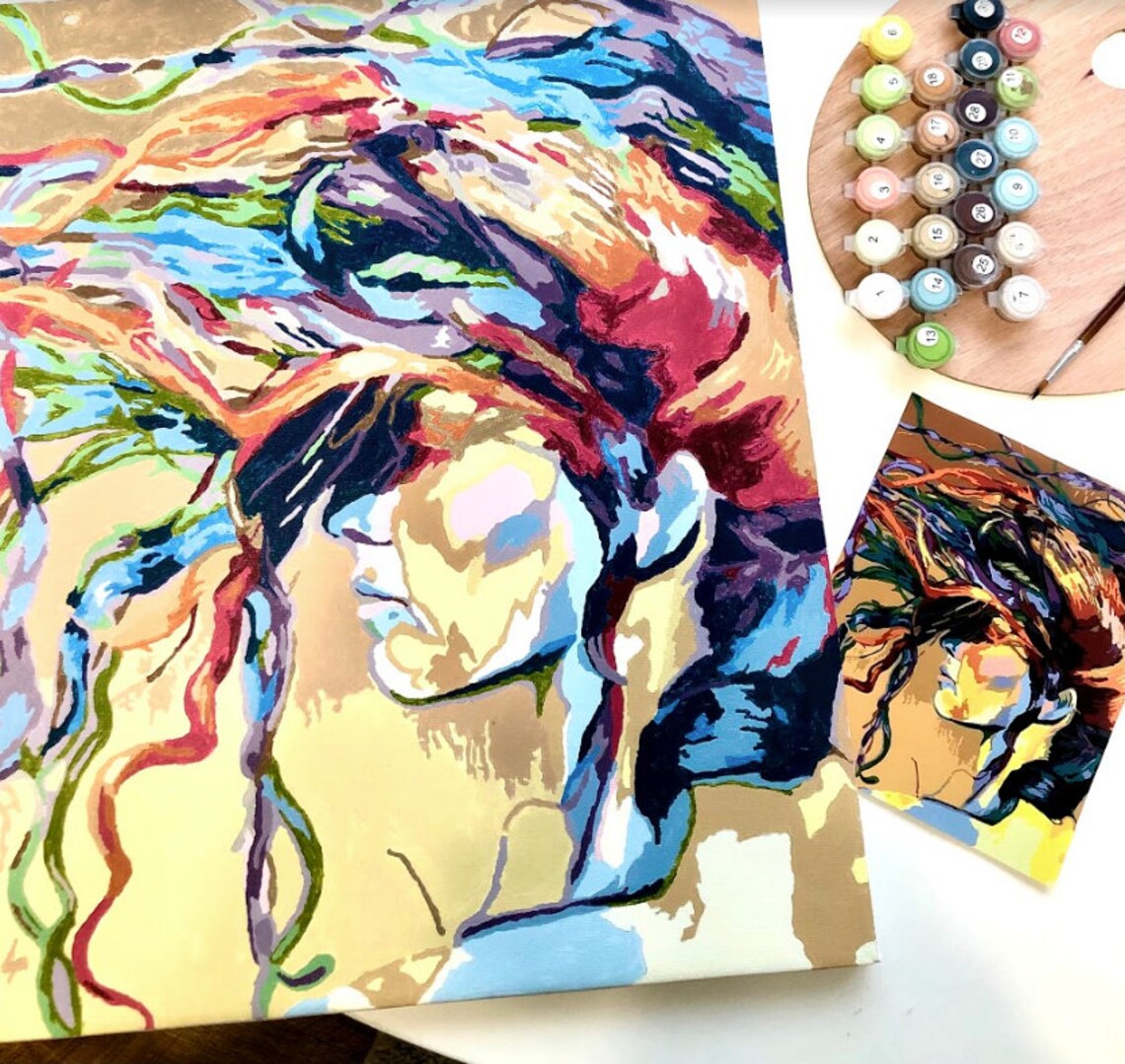 Unique Paint by Number kit divine woman Spiritual painting Etsy