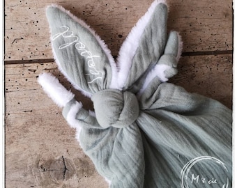 Doudou Lapin Filou, the soft rabbit / birth gift / baby birth / comforter / rabbit comforter / baby