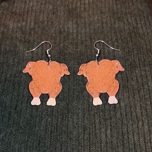 Gebratene Huhn Ohrringe | Polymer Clay | Anfertigung auf Bestellung