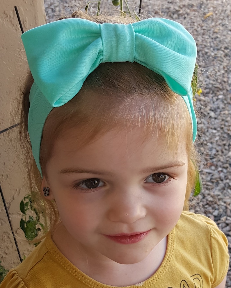 Bows, Soft Stretchy Nylon, Cotton Knit, Classic Knot, Baby Turban