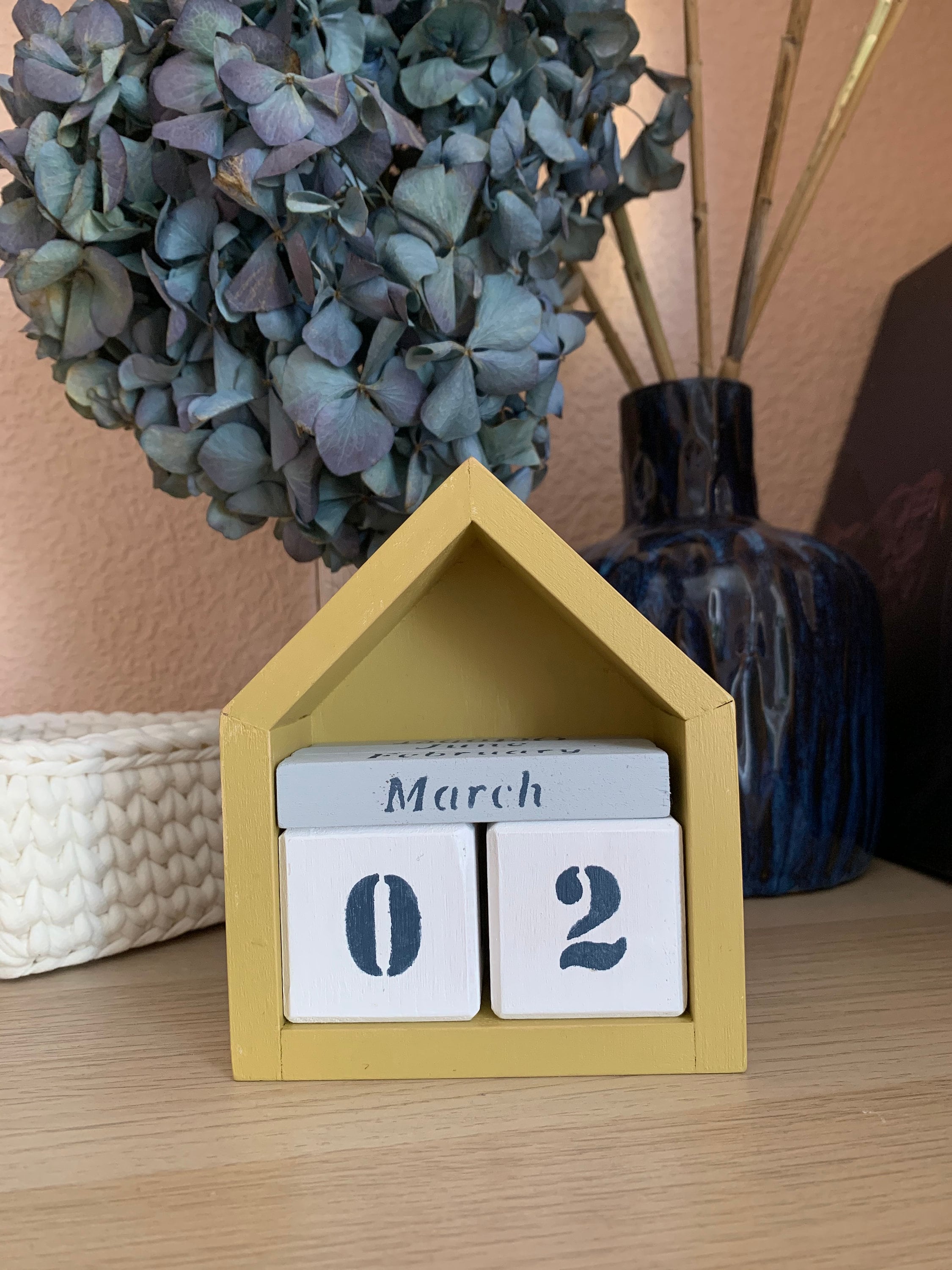 Ewiger Holzblock Kalender Schreibtisch Kalender für das Büro  Etsy
