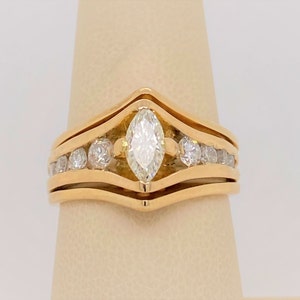 Yellow Gold Marquise Diamond Ring