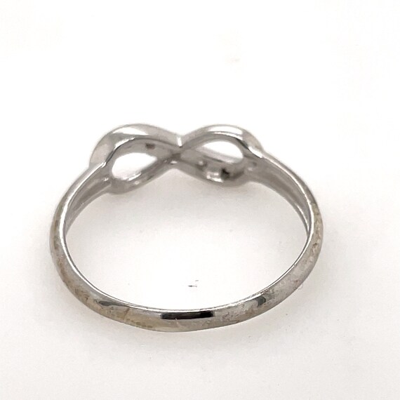 Sterling Silver and Diamond Infinity Ring - image 4