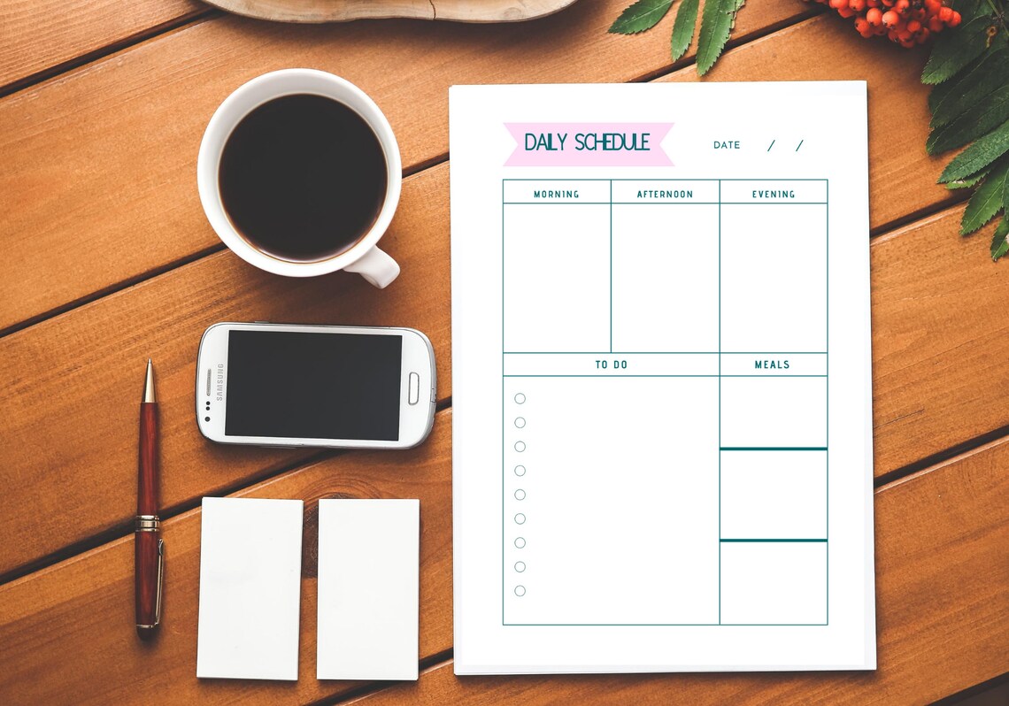 Minimalist Daily Planner Printable / Printable Planners / | Etsy