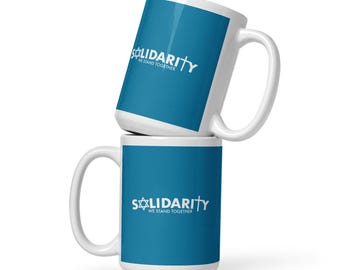 Taza brillante SOLIDARIDAD