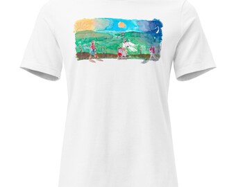 Women's Relaxed T-Shirt -- Whimsy "Watercolor" #1
