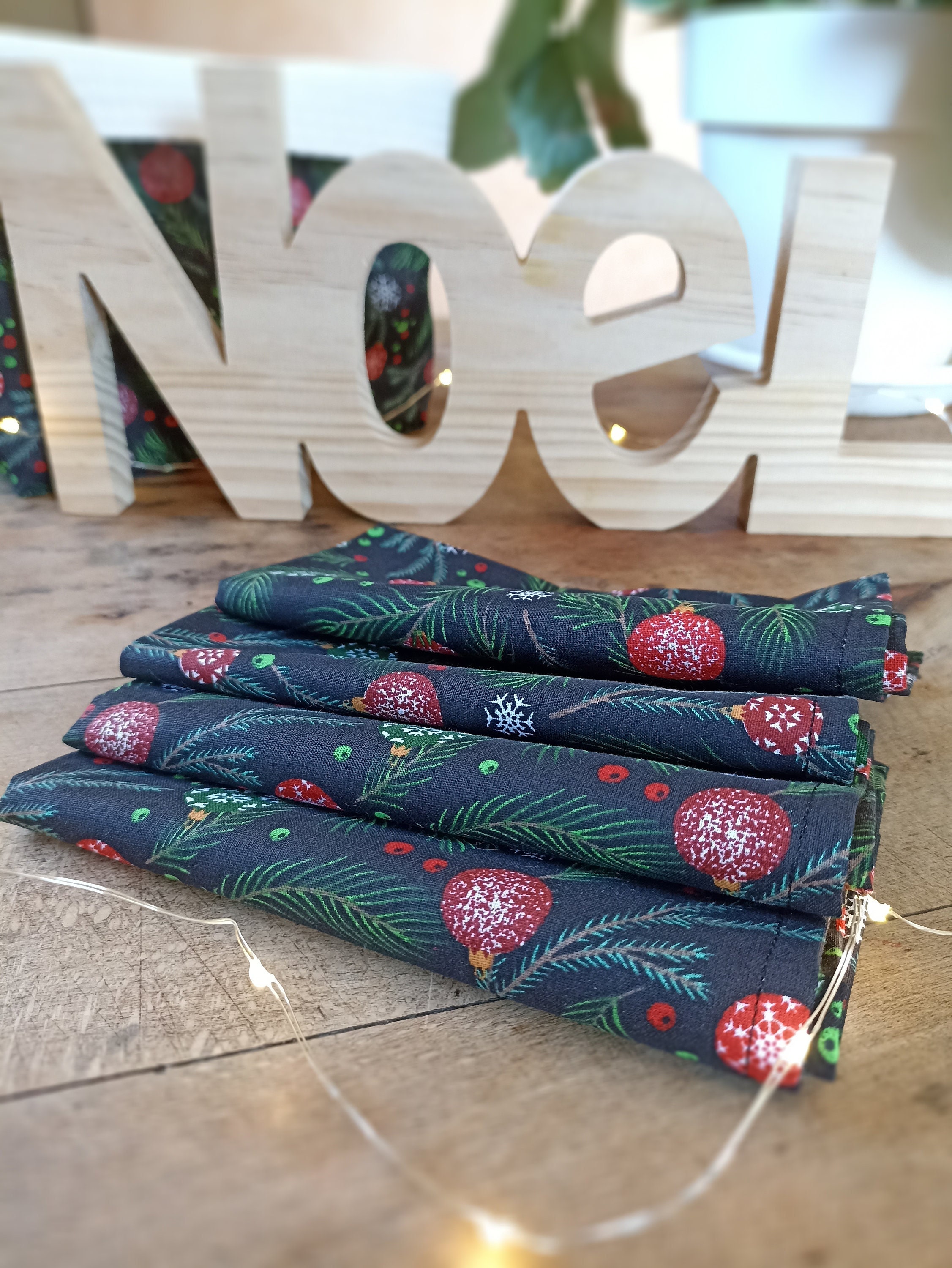 Serviettes de Table Noël