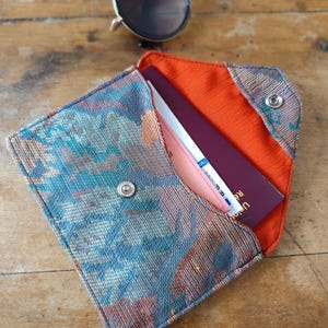 pochette passeport, porte carte tissu vintage