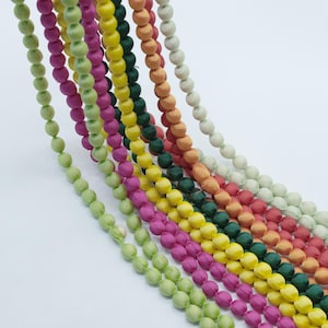 Full Color Handmade Elegant Long Silk Beaded Necklace for Women, Unique Silk Bead Statement Piece, Colorful & Lightweight Fashion Jewelry