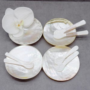 Mother of Pearl Round Plate, Delicate Elegant Caviar Dish, Soap Dish, Candy Tray, Elegant Home Decor Accent, Collectible Dish, Wedding Rings