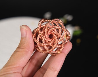Double Layer Flower Tree of Life Copper Tensor Pendant, Sacred Geometry Meditation Necklace, Pure Yoga Energy Tool, Spiritual Gift