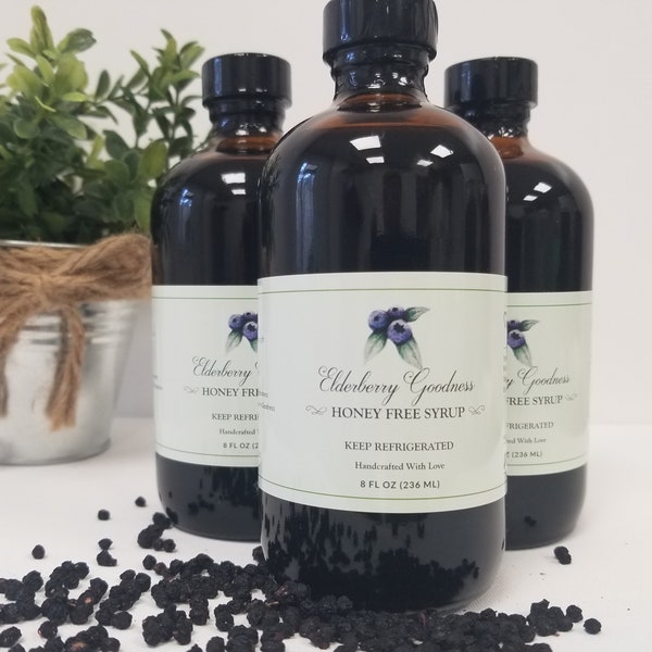 Honey - Free  Elderberry Syrup