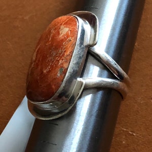 Sponge Coral 925 Sterling Silver handmade Ring size 7