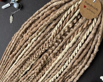 Custom Synthetic Dreads: Blond & Pink Boho Braid Extensions