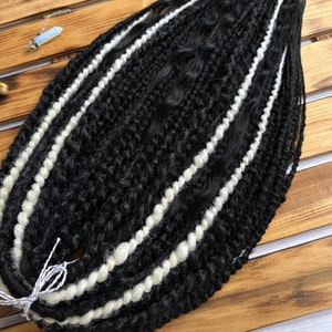25&quot; Synthetic Dreads Set: Double Ended Boho Hippie Hair