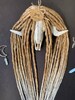 Full Set of Double Ended or Single Ended Locks Made in the USA Ombre Light Brown Blonde and white Mix Synthetic CROCHET Dreadlock Extensions 